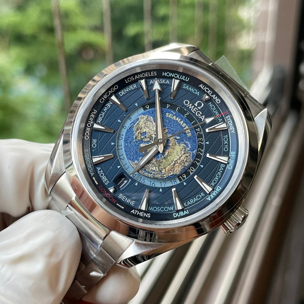 OMEGA - SEAMASTER AQUA TERRA WORLDTIMER 43MM / 220.10.43.22.03.001 (VSF FACTORY)