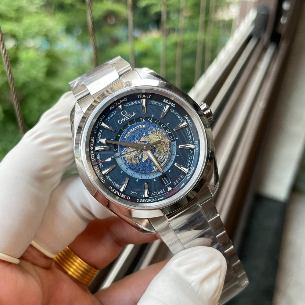 OMEGA - SEAMASTER AQUA TERRA WORLDTIMER 43MM / 220.10.43.22.03.001 (VSF FACTORY)